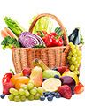Свежие овощи и фрукты