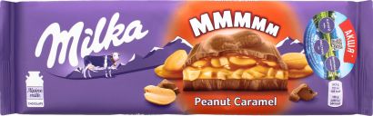 Шоколад Milka с арахисом и карамелью 276 г - Фото 1