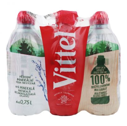 Упаковка минеральной негазированной воды Vittel Sport 0.75 л х 6 бутылок - Фото 1