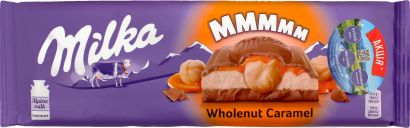 Шоколад Milka с цельным орехом и карамелью 300 г - Фото 1