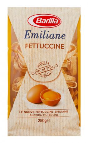 Упаковка макарон Barilla Emiliane Fettuccine Фетучине с яйцом 250 г х 20 шт - Фото 1