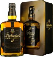 Виски Ballantine's "Gold Seal", 12 Years Old, metal box, 1 л Виски Ballantine's "Gold Seal", 12 Years Old, metal box, 1 л