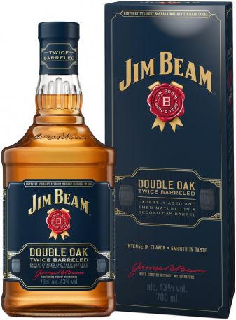 Виски Jim Beam, "Double Oak", gift box, 0.7 л