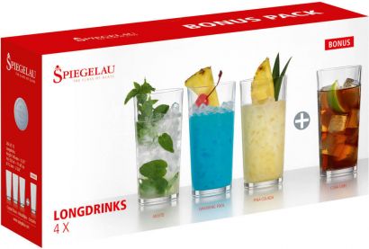 Набор бокалов для коктейля Лонгдринк 0,350л (3+1шт) Bonus Pack, Spiegelau - Фото 2