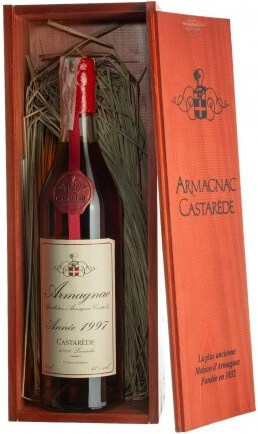 Арманьяк "Castarede" Armagnac AOC, 1997, wooden box, 0.7 л - Фото 1