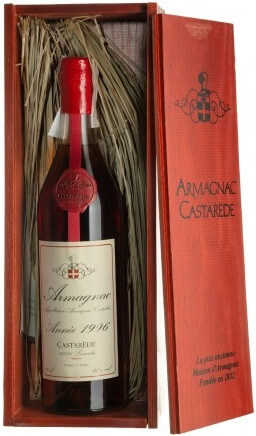 Арманьяк "Castarede" Armagnac AOC, 1996, wooden box, 0.7 л - Фото 1