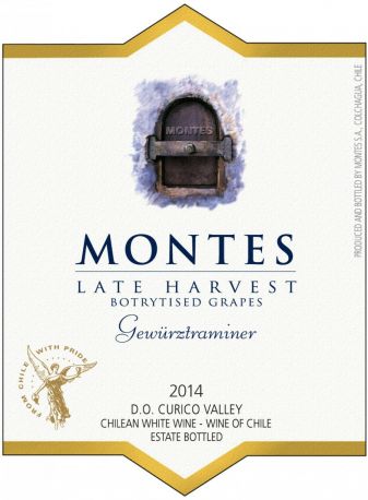 Вино Montes, "Late Harvest" Gewurztraminer, Curico Valley, 2014, 375 мл - Фото 2