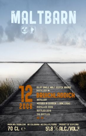 Виски Maltbarn, "Bruichladdich" 12 Years Old, 2006, 0.7 л - Фото 2