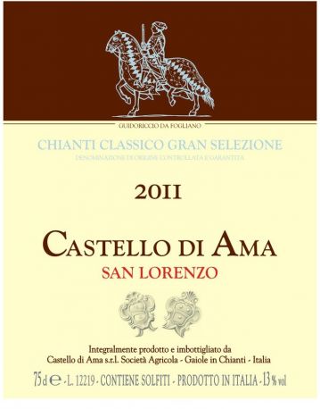 Вино Castello di Ama, "San Lorenzo" Chianti Classico Gran Selezione DOCG, 2011, 1.5 л - Фото 2