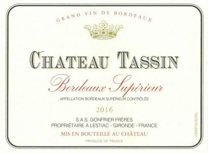 Вино Sichel, Chateau Tassin, Bordeaux Superieur AOC, 2016 - Фото 2