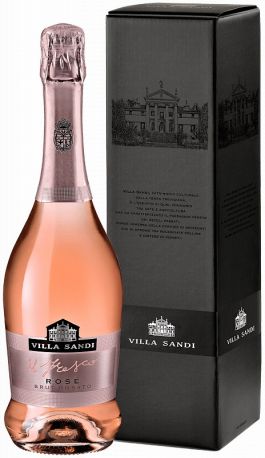 Игристое вино Villa Sandi, "Il Fresco" Rose Brut, gift box - Фото 1