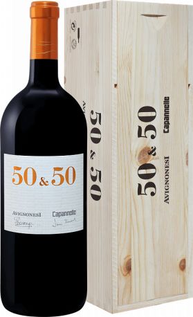 Вино Avignonesi-Capannelle, "50 & 50", Vino da Tavola di Toscana IGT, 2011, wooden box, 1.5 л