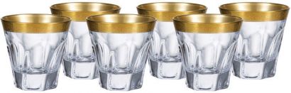 Бокал Crystalite Bohemia, "Apollo Gold" Whisky Glass, Set of 6 pcs, 230 мл - Фото 1