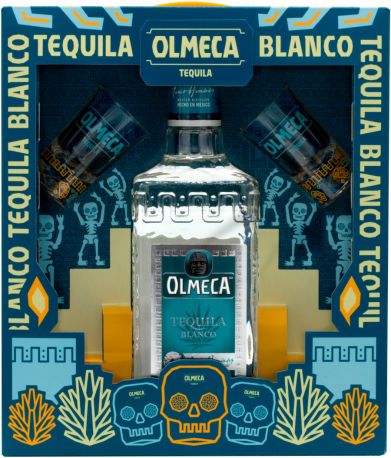 Текила "Olmeca" Blanco, gift box with 2 glasses, 0.7 л - Фото 1