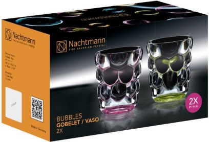 Бокалы без ножки/стаканы Nachtmann, "Bubbles" Tumbler, Pink, Set of 2 pcs, 0.33 л - Фото 1