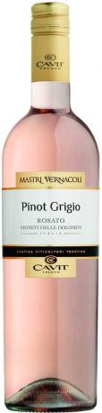 Вино "Mastri Vernacoli" Pinot Grigio Rosato, Vigneti delle Dolomiti IGT, 2018