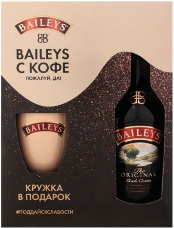 Ликер "Baileys" Original, gift box with cup, 0.7 л - Фото 1