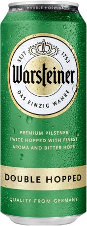 Пиво "Warsteiner" Double Hopped, in can, 0.5 л