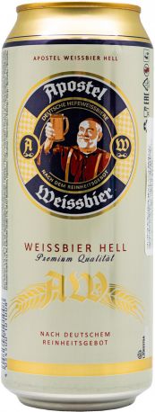 Пиво "Apostel" Premium Weissbier, in can, 0.5 л