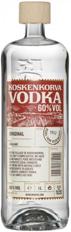 Водка "Koskenkorva" 60%, 1 л