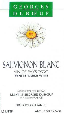 Вино Georges Duboeuf, Sauvignon Blanc, Vin de Pays d'Oc, 2009 - Фото 2