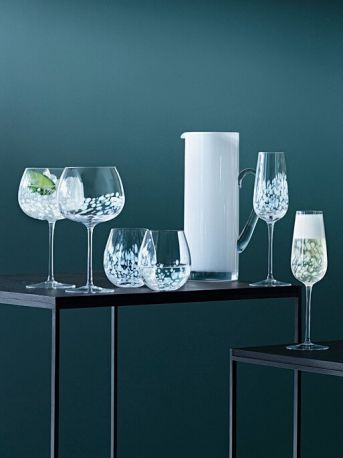 Набор бокалов для шампанского Флют белых 250мл (2шт в уп) Stipple, LSA international - Фото 1