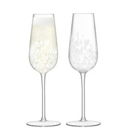 Набор бокалов для шампанского Флют белых 250мл (2шт в уп) Stipple, LSA international - Фото 2