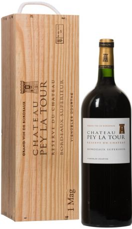Вино Chateau Pey La Tour "Reserve du Chateau", Bordeaux Superieur, 2013, wooden box, 1.5 л