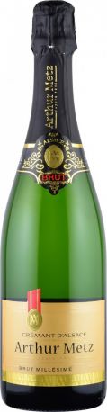 Игристое вино Arthur Metz, Brut Millesime, Cremant d'Alsace AOP