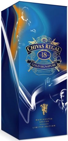 Виски "Chivas Regal" 18 years old, limited edition "Manchester United", 0.7 л