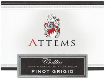 Вино Attems, Pinot Grigio, Collio DOC, 2009 - Фото 2