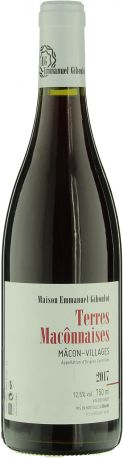 Вино Emmanuel Giboulot, "Terres Maconnaises" Rouge, Macon-Villages AOC, 2017