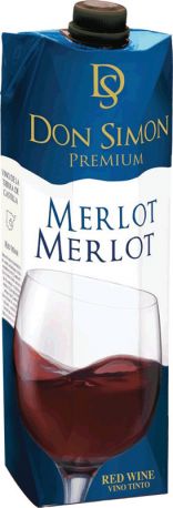 Вино "Don Simon" Premium Merlot, Tetra Pak, 1 л