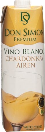 Вино "Don Simon" Premium Chardonnay-Airen, Tetra Pak, 1 л