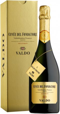 Игристое вино Valdo, Cuvee del Fondatore, Prosecco di Valdobbiadene DOCG, gift box - Фото 1