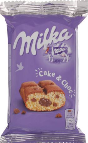 Упаковка бисквитов Milka с шоколадной начинкой 35 г х 24 шт - Фото 1