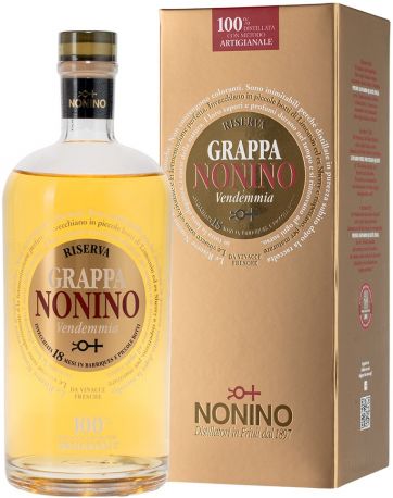 Граппа Nonino, "Vendemmia Riserva di Annata" in barriques, 2016, gift box, 0.7 л