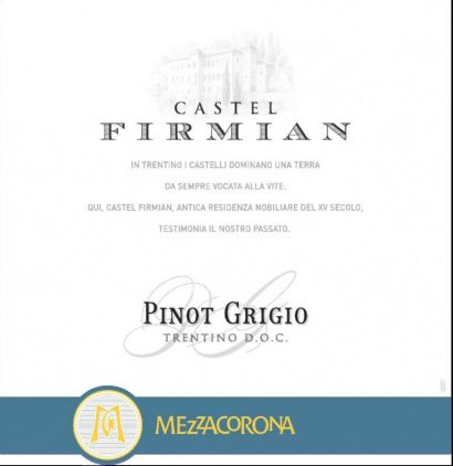 Вино "Castel Firmian" Pinot Grigio, Trentino DOC, 2018 - Фото 2
