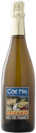 Игристое вино "Cote Mas" Frisante Blanc de Blancs Brut, Pays d'Oc IGP, 2018