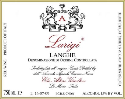 Вино Elio Altare, "Larigi" Langhe Rosso DOC, 2008 - Фото 2