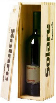 Вино Capannelle, Solare Vino da Tavola di Toscana Rosso IGT Sangiovese 2000, wooden box - Фото 1