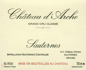 Вино Chateau d'Arche Grand Cru Classe, Sauternes AOC, 2003 - Фото 2