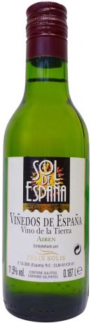 Вино Felix Solis, "Sol de Espana" Blanco, 187 мл