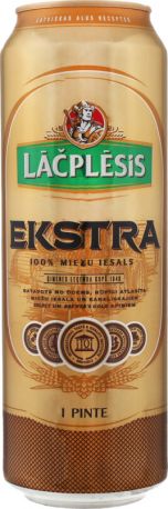 Упаковка пива Lacplesis Ekstra светлое фильтрованное 5.4% 0.568 л x 24 шт - Фото 1