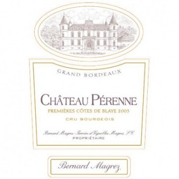 Вино Chateau Perenne Rouge, Premieres Cotes de Blaye AOC 2004 - Фото 2