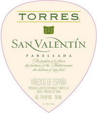 Вино Torres, "San Valentin" Parellada, Catalunya DO, 2011 - Фото 2