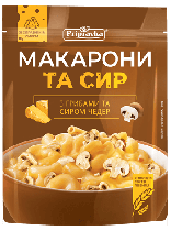 МАКАРОНИ З ГРИБАМИ ТА СИРОМ ЧЕДЕР ТМ Приправка МАКАРОНИ З ГРИБАМИ ТА СИРОМ ЧЕДЕР ТМ Приправка
