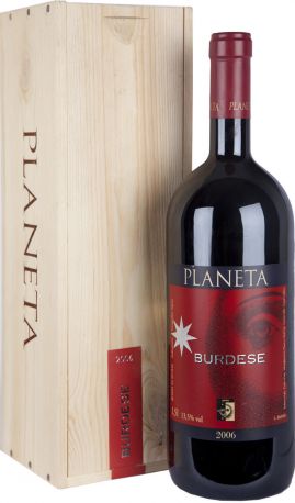Вино Planeta, "Burdese", Sicilia IGT, 2006, wooden box, 1.5 л - Фото 1