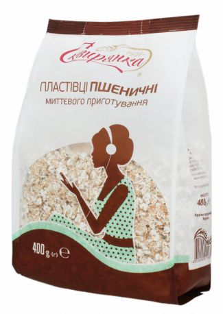 Хлопья пшеничные не требуют варки Сквирянка 400 г - Фото 1