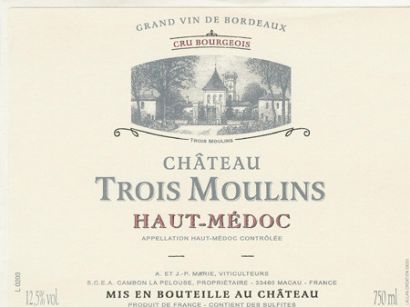 Вино Chateau Trois Moulins, Cru Bourgeois Haut-Medoc AOC, 2008 - Фото 2